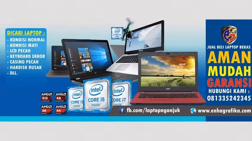 Enha Grafika &ndash; Pusat Servis & Jual Beli Laptop Bekas Nganjuk