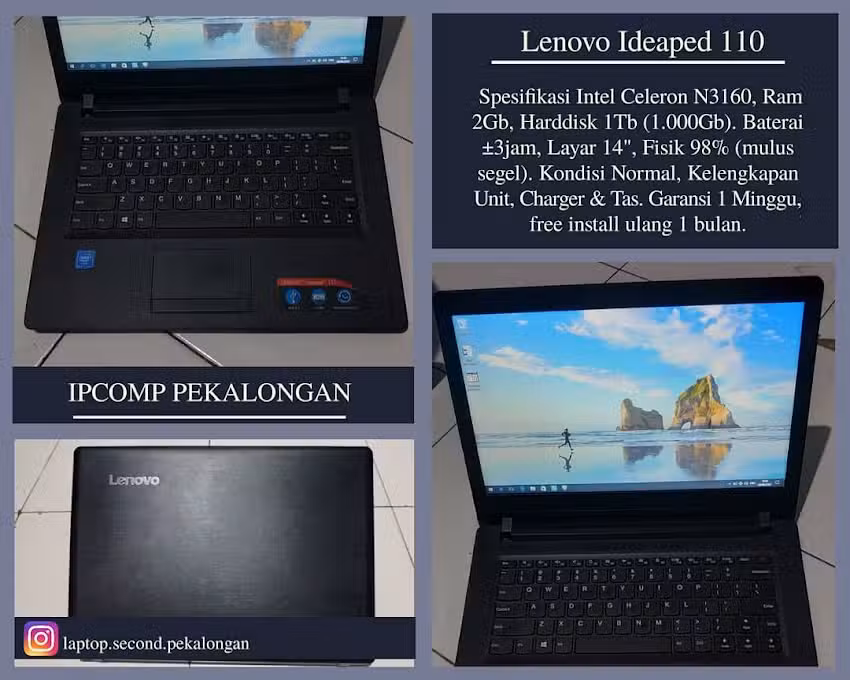 IPCOMP PEKALONGAN Laptop Second Pekalongan